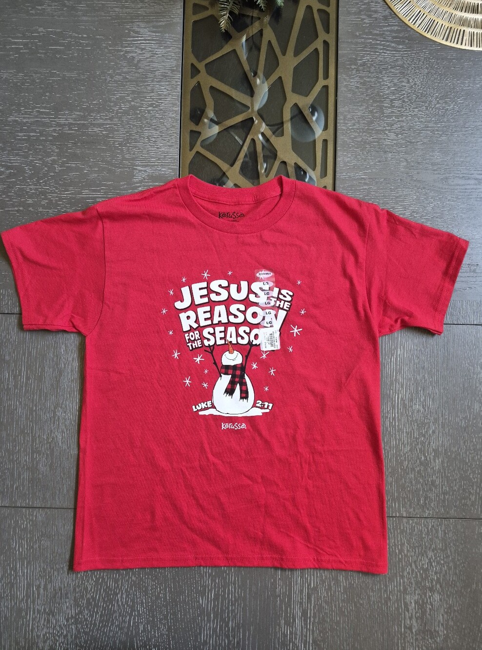 Kids Red Short-Sleeve Graphic Tee - Jesus Is the Reason for the Season